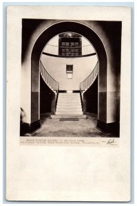 c1910's Circular Stairway In Old State House Frankfort KY RPPC Photo Postcard