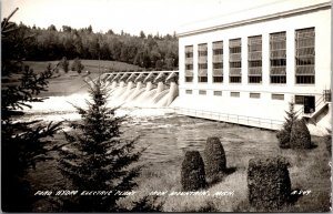 Two Real Photo Postcards Ford Hydro Electric Plant Iron Mountain Michigan~135979