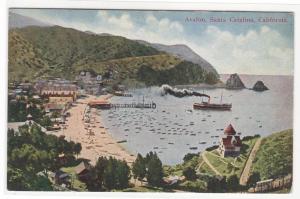 Panorama Avalon Catalina Island California 1910c postcard