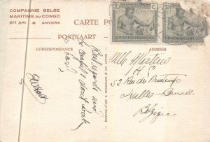 CBMC SHIP BELGIAN CONGO NOVEMBER SAGITARIUS NOROY SIGNED POSTCARD (1920s)