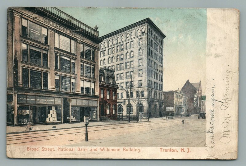 TRENTON NJ BROAD STREET ANTIQUE POSTCARD