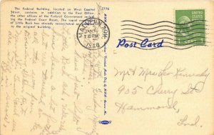 Little Rock Arkansas 1946 Postcard Post Office