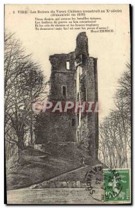 Old Postcard Vire Ruins of Old Castle