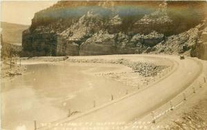 Entrance Glenwood Canon Hanging lake Park 1940s RPPC Postcard Colorado 4539