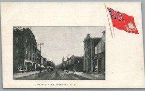 CANADA MONCTON NB MAIN STREET ANTIQUE POSTCARD private mailing card