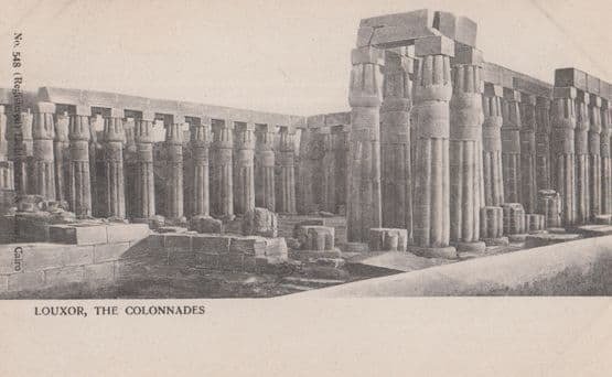 Luxor The Collonades Old Egyptian Postcard