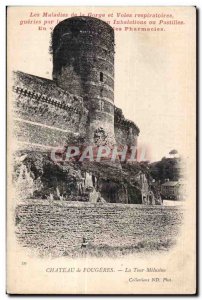 Old Postcard Fougeres Chateau De La Tour Melusine