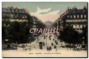 Old Postcard From Paris Avenue I & # 39Opera