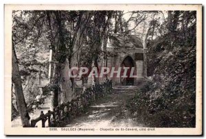 Old Postcard Saulges Mayenne chapel st cenere right side