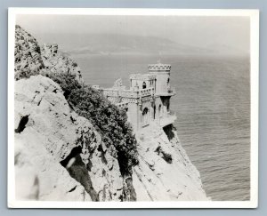 UKRAINE YALTA SWALLOW'S NEST VINTAGE 1930s REAL PRESS PHOTO RUSSIA NJ WORKSHOP