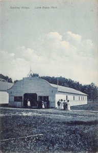 Ravenna Ohio Lake Brady Park Bowling Alleys Cyanotype Vintage Postcard U5008