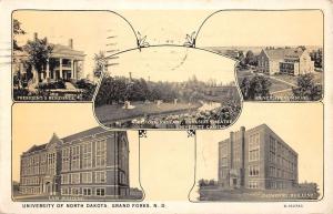 Grand Forks North Dakota University Multiview Antique Postcard K98862