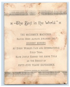 1880s McCormick Harvesting Machine & Co. Winter Cabin Snow #V