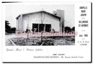 Old Postcard Villeneuve Saint Georges Avenue Anatole France Chapel St. Joseph...