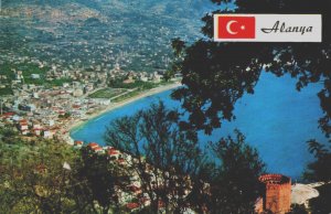 Turkey Alanya View over Coastline Vintage Postcard C229