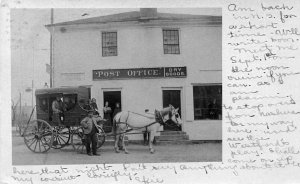 New Ipswich NH Post Office Stage Coach Dry Goods Real Photo Postcard