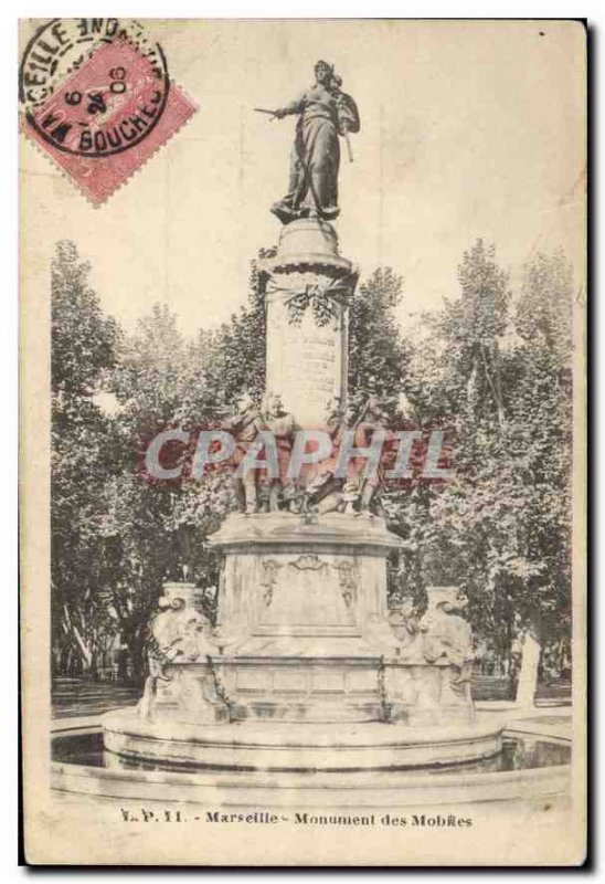 Old Postcard General view Marseille and Notre Dame de la Garde