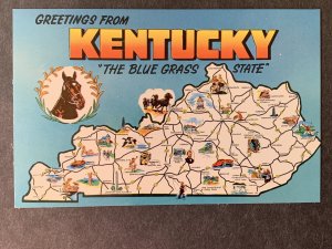 Greetings From Kentucky The Blue Grass State KY Chrome Postcard H1172081932