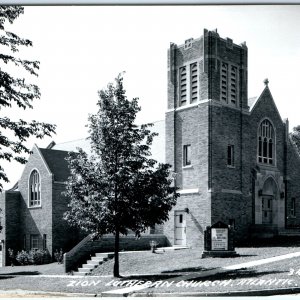 c1950s Atlantic, IA RPPC Zion Lutheran Church Real Photo Postcard Vtg A105