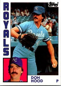 1984 Topps Baseball Card Don Hood Kansas City Royals sk3552