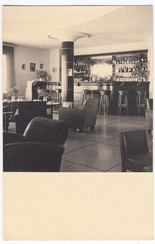 Social History; Unlocated Art Deco Bar Interior RP PPC Unused, c 30s, Plain Back