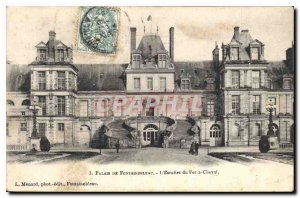 Postcard Old Palace Fontainebleau The Iron Horse has Staircase