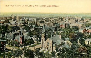 NE, Lincoln, Nebraska, Bird's Eye View Of City From Capitol, Valentine-Souvenir
