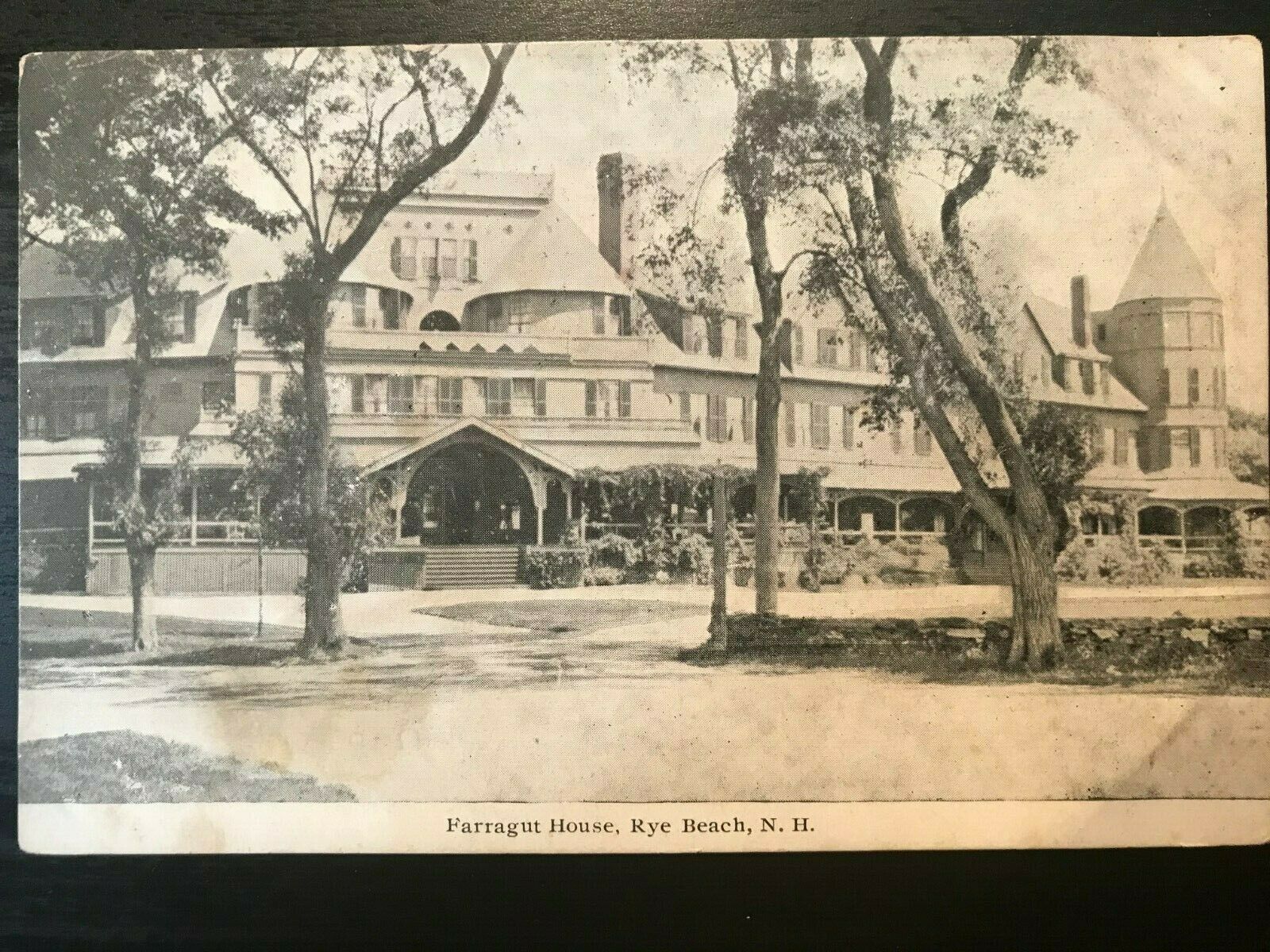 Vintage Postcard 1913 Farragut House Rye Beach New Hampshire United