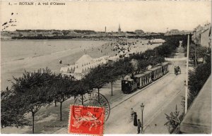 CPA AK ROYAN a vol d'oiseau TRAM VAPEUR (977429)