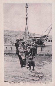 Mollendo Peru Chile Ship Desembarco De Frutas Antique Postcard