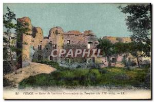 Postcard Ancient Ruins of Vence & # 39ancienne Templar