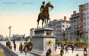 Joseph Hooker Statue, major general and commander of the Union, Civil War Bos...