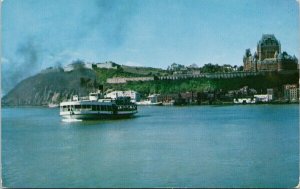 La Citadelle vue Bateau-Passeur QC Quebec Boat Unused Postcard E95