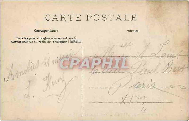 Old Postcard Bords de Marne Creteil Tree looks