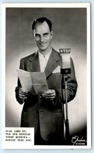 RPPC PHIL GRAHAM Advertising WTSP Radio Host ~ St. Petersburg FL 1940s Postcard