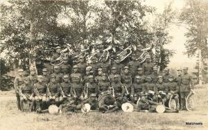 C-1918 Military Band Brass Instruments CANADA RPPC postcard 8562