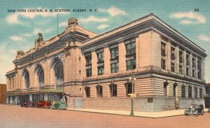 Vintage Postcard Central Rail Road Station Albany New York NY Princely's Pub.