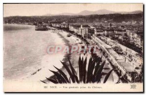 Postcard Old Nice general view taken from the Chateau