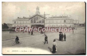 Old Postcard Amiens Train