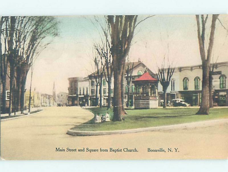 1950's MAIN STREET SCENE Boonville - Near Rome & Utica New York NY F1428