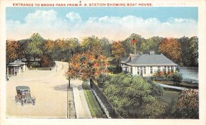 New York City New York Entrance To Bronx Park, From R.R. Station,White Border PC