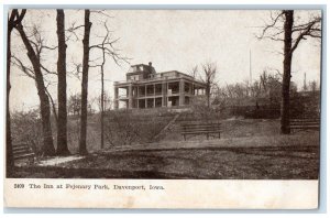 Davenport Iowa Postcard Inn Fejenary Park Exterior View Building c1910 Vintage