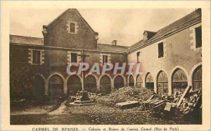 Old Postcard Carmel Rennes Calvary and Ruins of Old Carmel (Paris Street)