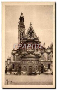 Old Postcard Paris L & # 39Eglise St Etienne du Mont Place du Pantheon Saint ...