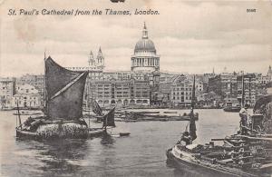 BR60196 st paul cathedral from the thames ship bateaux  london   uk