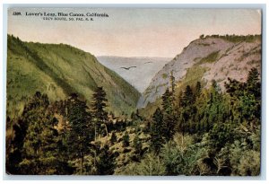 View Of Lover's Leap Blue Canon So. Pac. R.R. California CA Vintage Postcard 