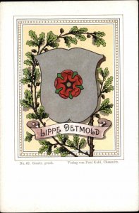 Kohl Heraldic Crst Lippe Detmold Germany c1910 Vintage Postcard