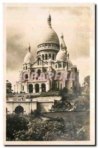 Old Postcard Paris while strolling Basilique du Sacre Coeur in Montmartre