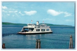 M.V. Adirondack Scenic Ferry Crossing In North America Port Kent NY Postcard