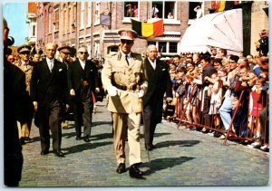 Postcard - Visit of H.M. King Baudouin in Nieuwpoort, Belgium